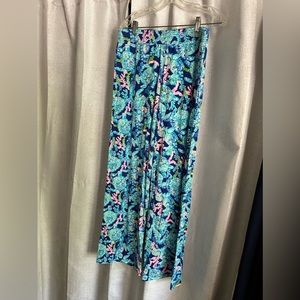 blue patterned lily pulitzer palazzo pants